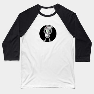 Robot Holding Drum Machine Mono Tint Baseball T-Shirt